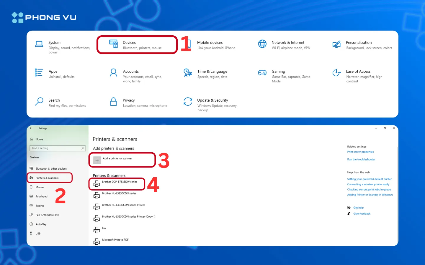 Cách cài đặt máy in không dây với máy tính Windows qua Wifi