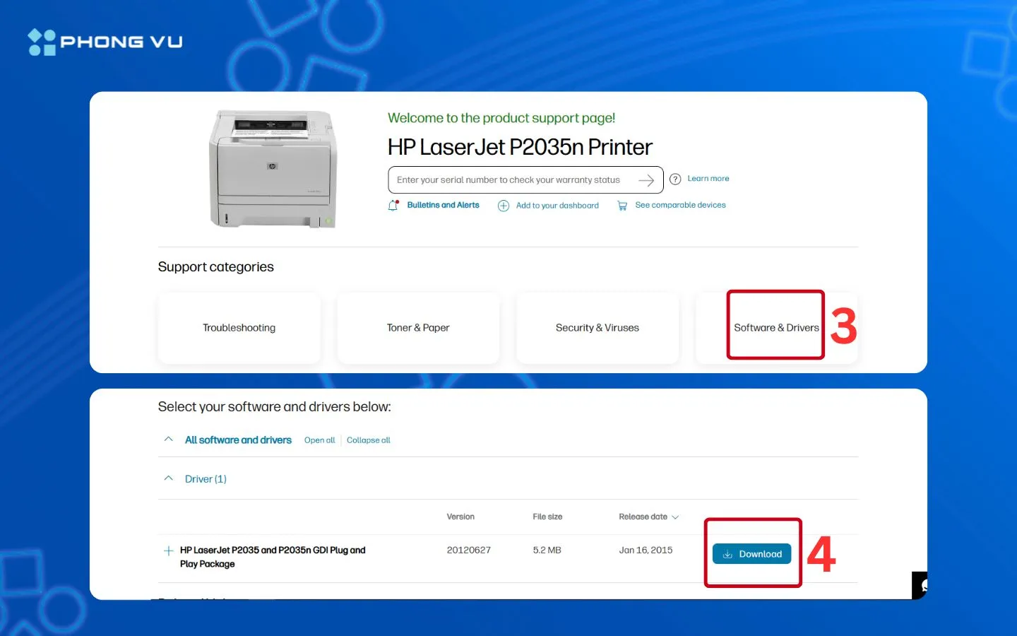 Lỗi máy in không được nhận diện