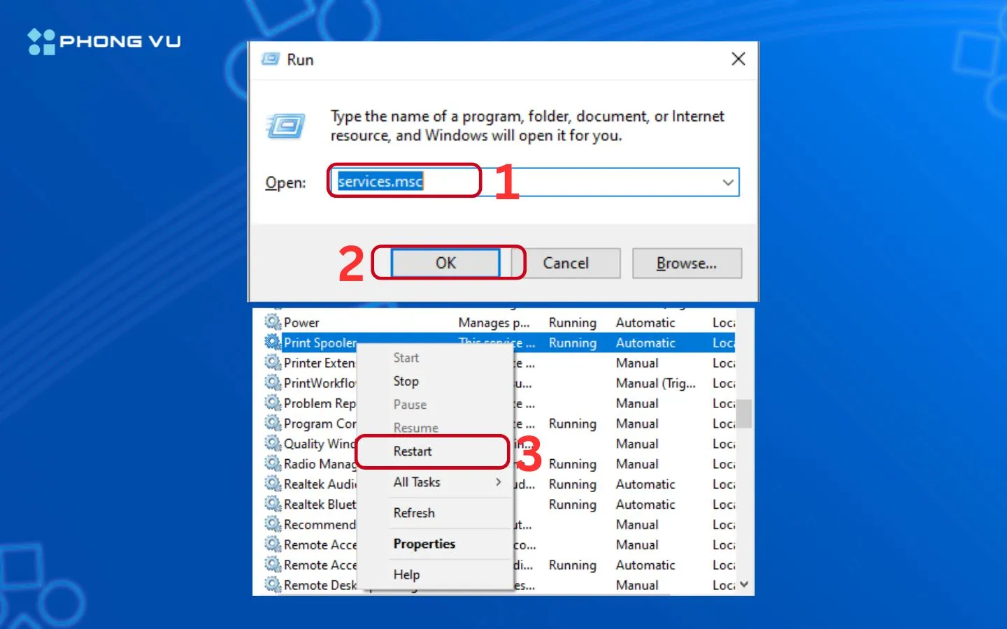 Sửa lỗi máy in không nhận lệnh in