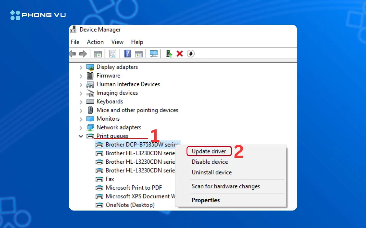 Sửa lỗi driver không khả dụng