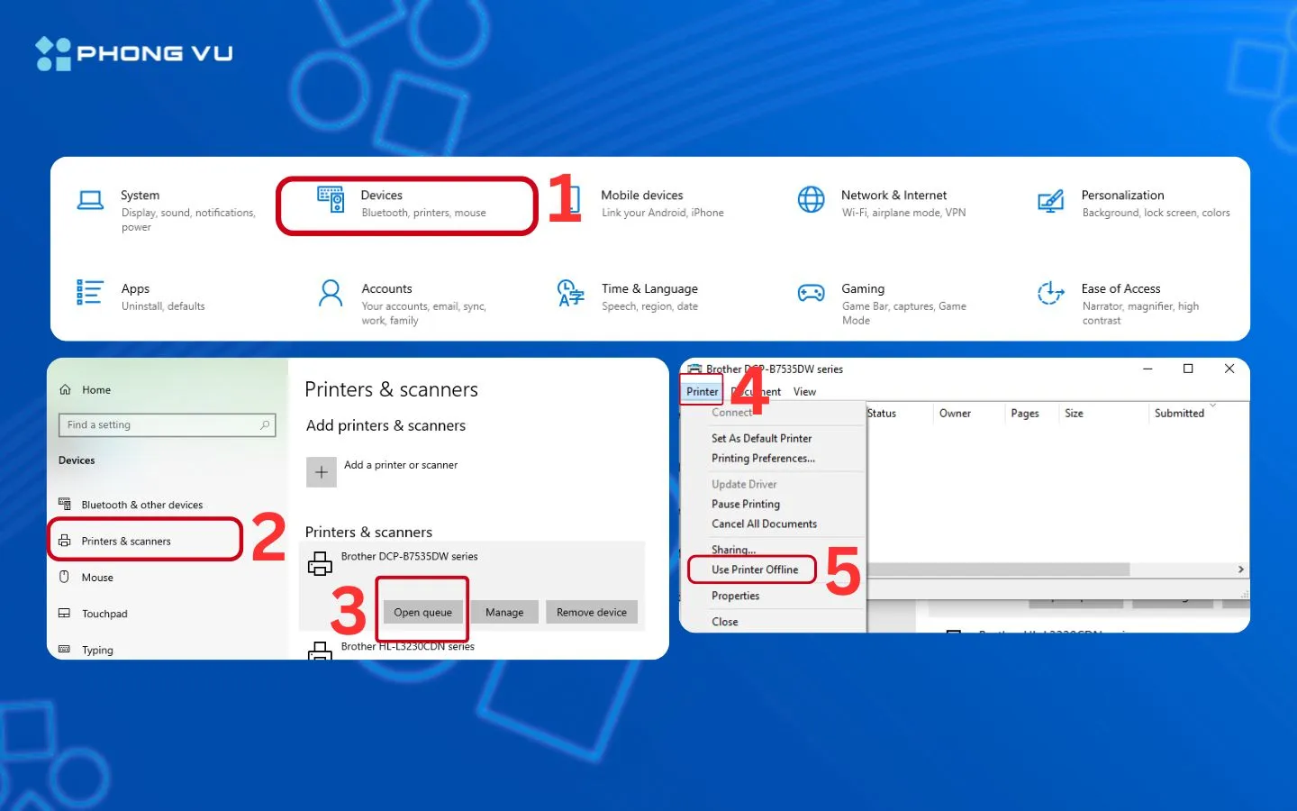 Sửa lỗi máy in ngoại tuyến