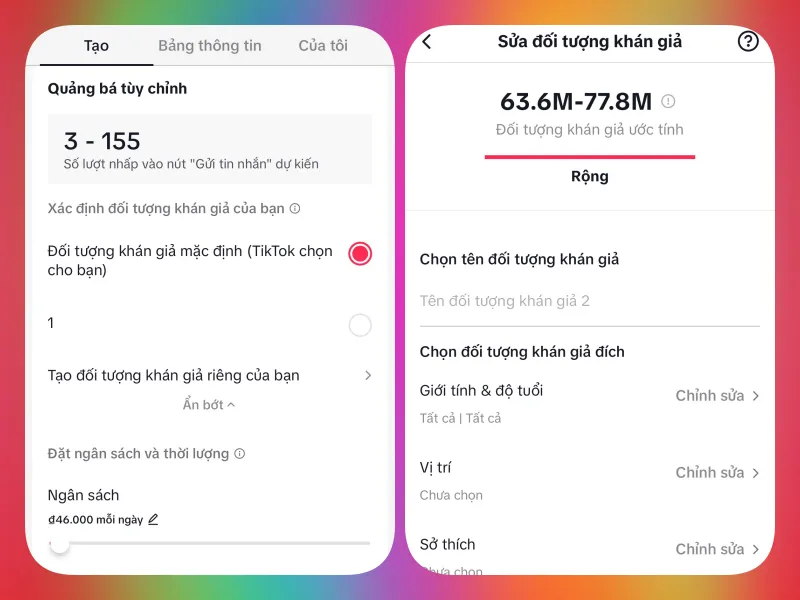 Chọn mục tiêu và định dạng quảng cáo TikTok