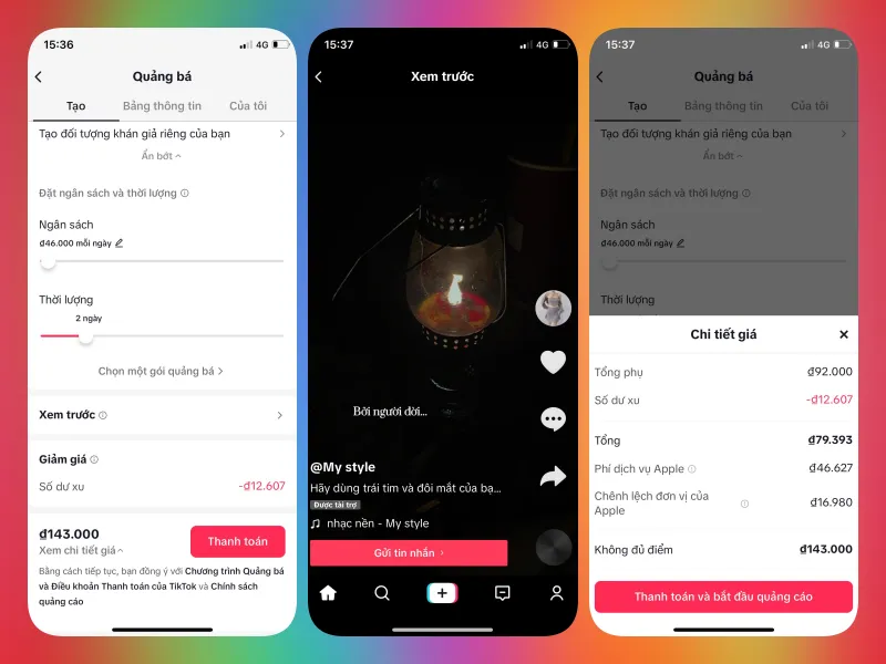 Thiết lập đối tượng, ngân sách và xem trước quảng cáo