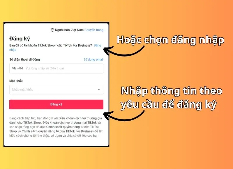 cách đăng ký bán hàng trên tiktok