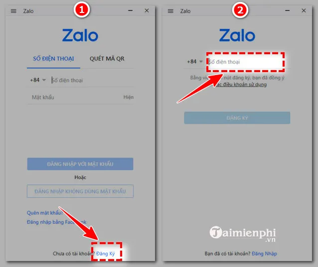 Tao nick chat Zalo tren may tinh