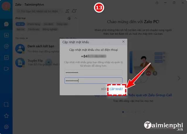 Tao tai khoan Zalo de tren may tinh