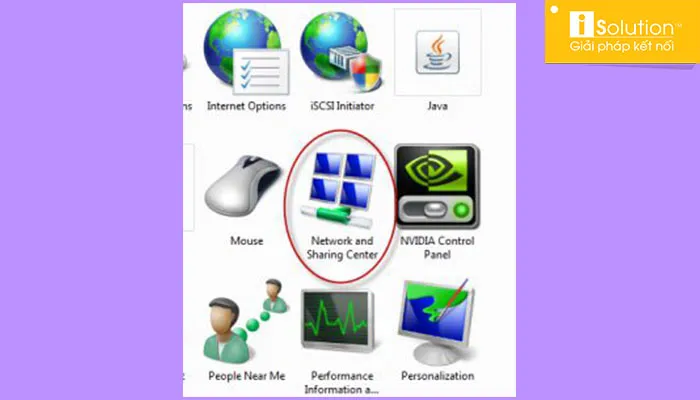 Giao diện Network and Sharing Center