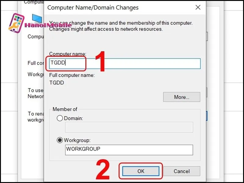 Đổi tên máy tính bằng This PC