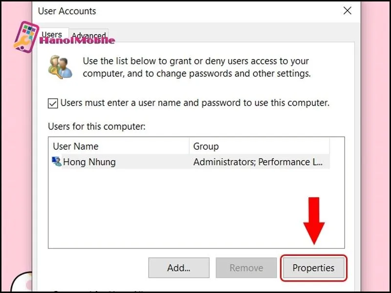Đổi tên máy tính bằng Netplwiz