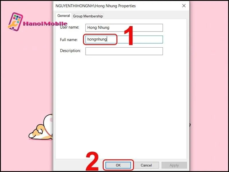 Đổi tên máy tính bằng Netplwiz