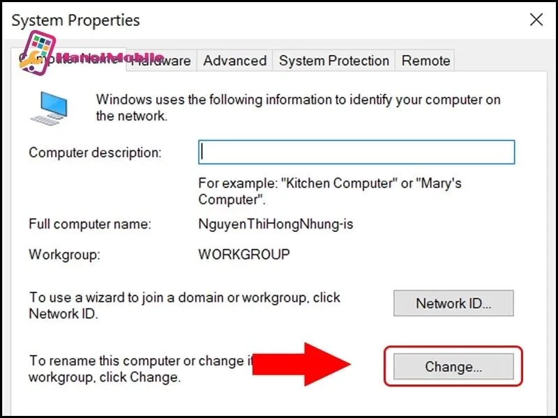 Đổi tên máy tính bằng This PC