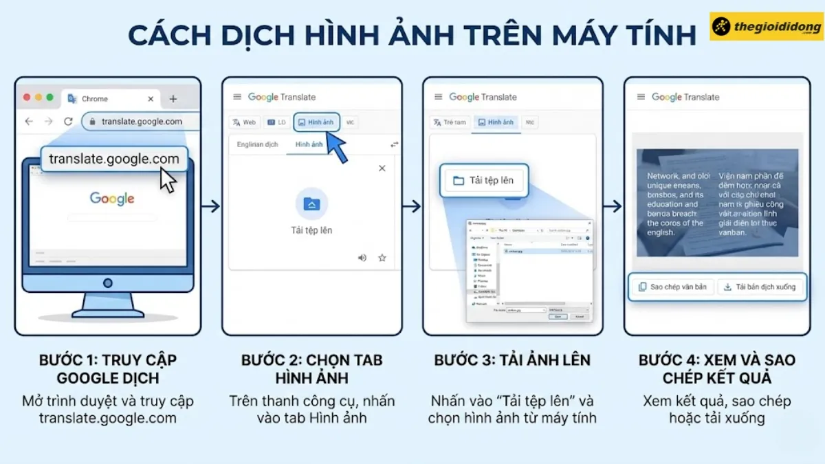 Hướng dẫn cách dịch ảnh trên máy tính bằng Google Dịch qua trình duyệt