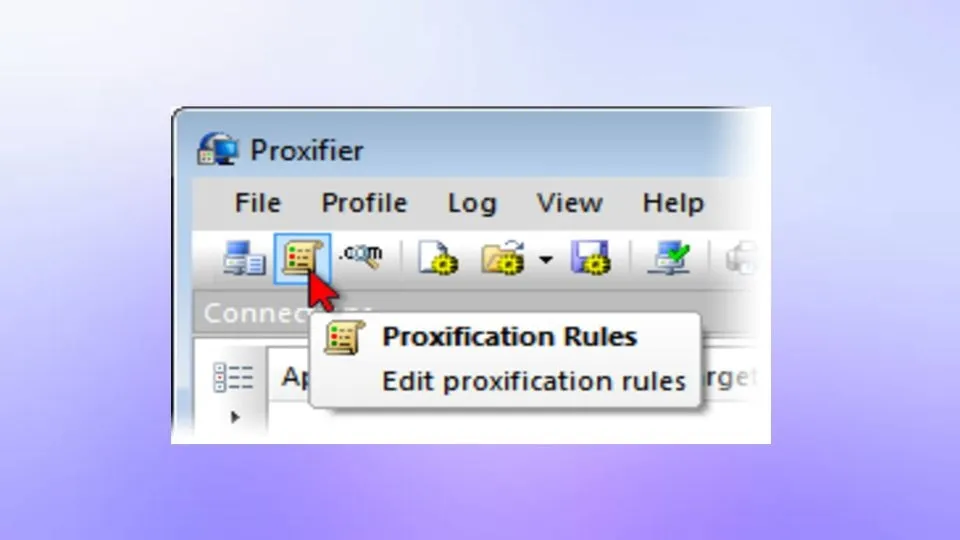 Bấm vào Profile rồi chọn Proxification Rules
