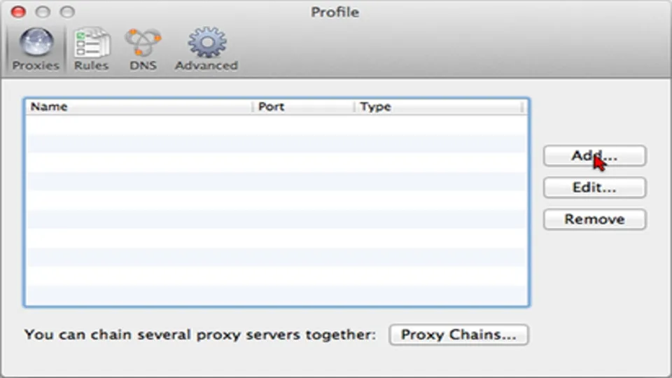 Nhấn vào nút Add