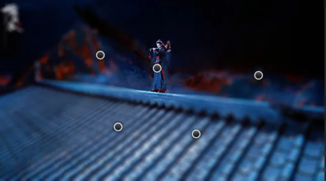 Tạo thêm nhiều điểm chọn khác bằng cách nháy chọn điểm bất kì trên ảnh, và lặp lại các thao tác tương tự để tăng giảm độ mờ ảnh