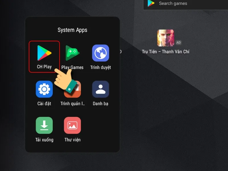 Chọn System Apps