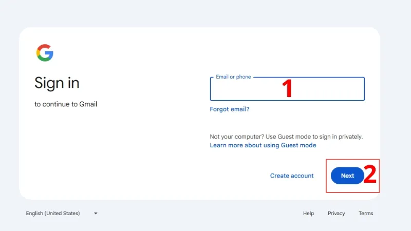 Chọn mục Add account (Thêm tài khoản)