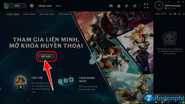 Giao diện cuối cùng sau khi tải và cài Riot Client LOL.