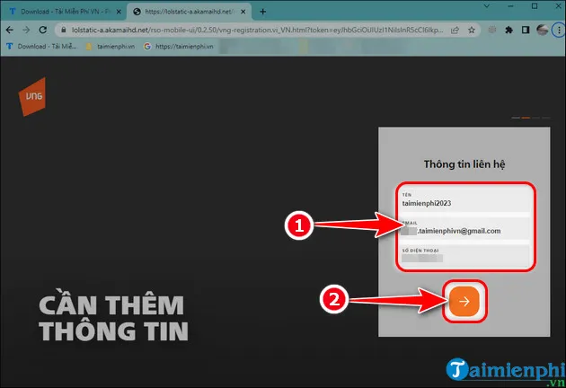 Cập nhật thông tin cá nhân (Tên, Email, SĐT) trên Riot Client.