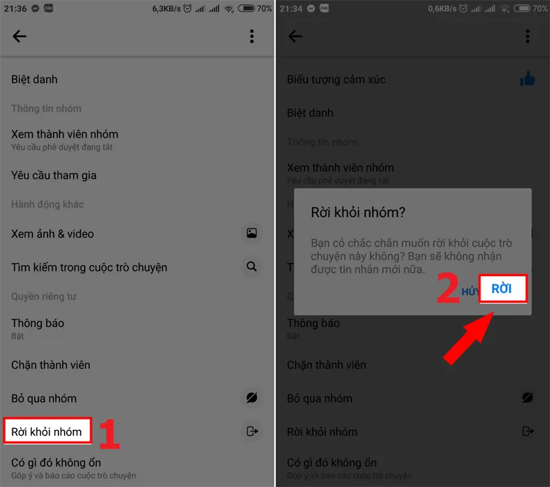 Nhấn biểu tượng hình bút và chọn Tạo nhóm mới