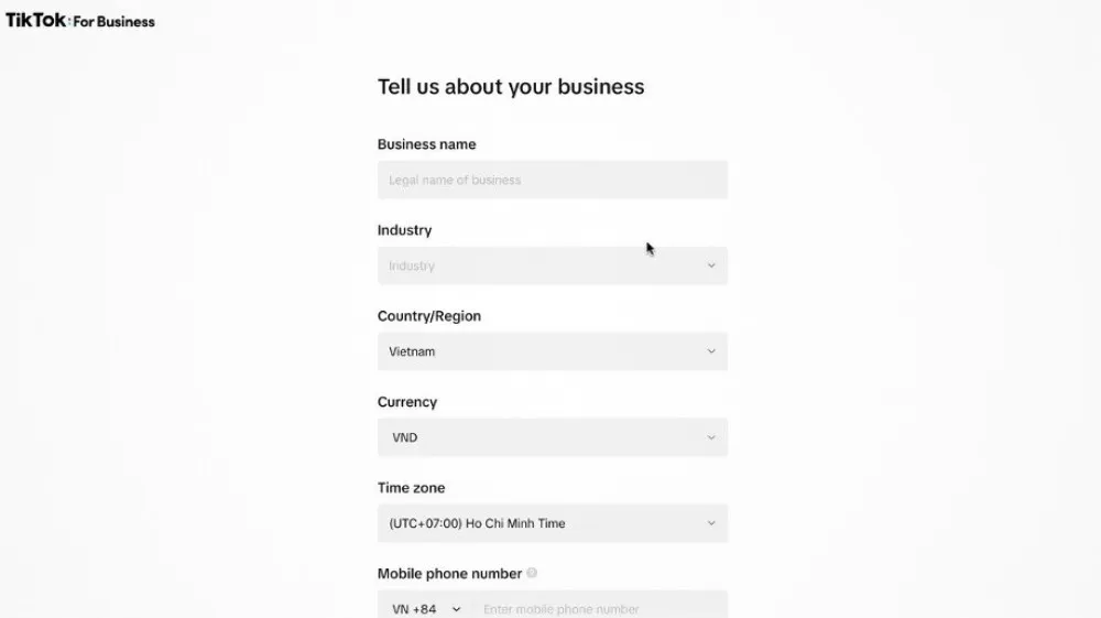 Cách tạo tài khoản quảng cáo TikTok (ảnh 4)