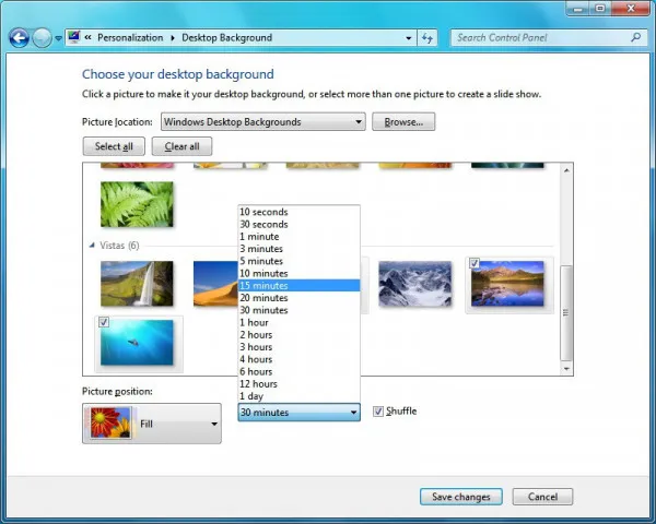 Cách thay đổi hình nền máy tính win 7 4