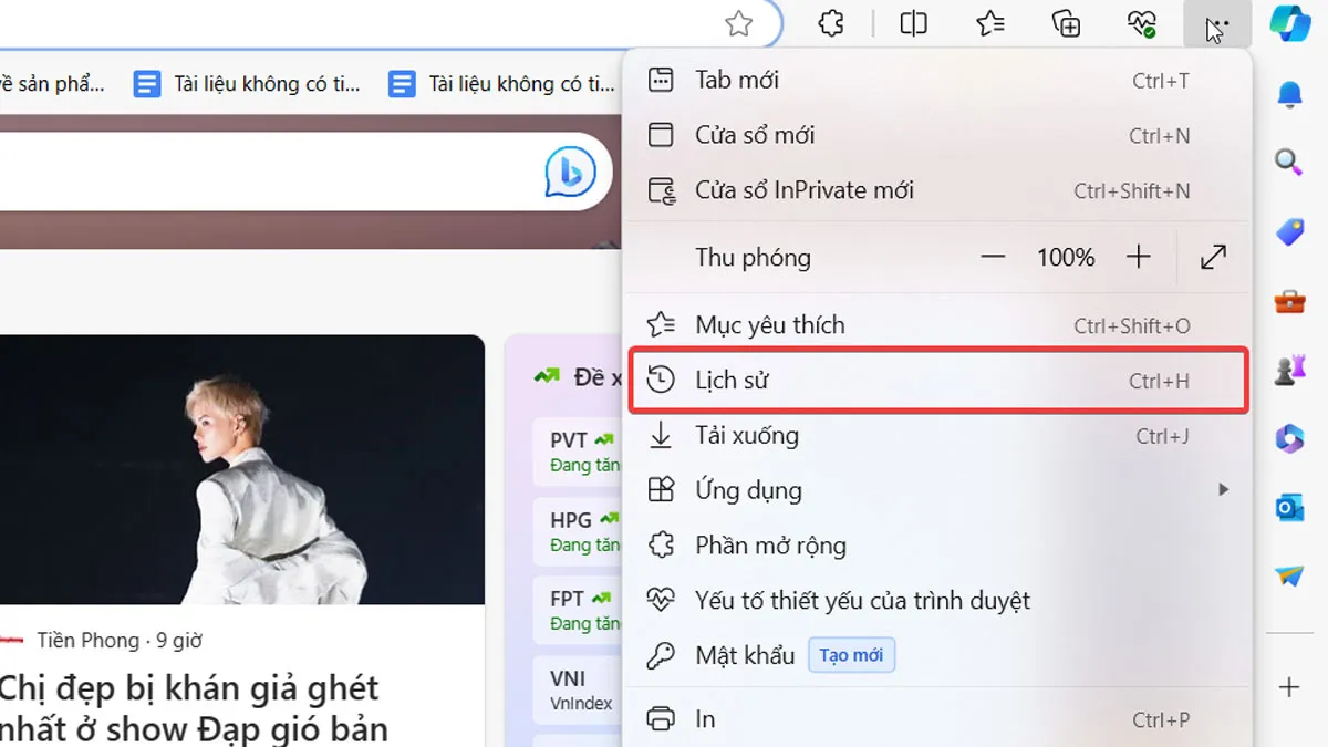Cách xóa lịch sử trên máy tính trên Internet Explorer, bước 2