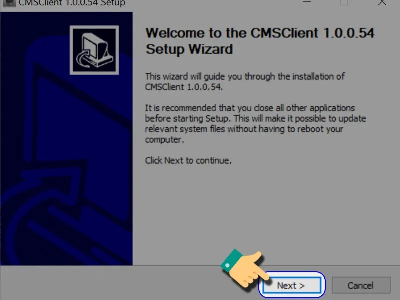 Nhấn Next để bắt đầu quá trình cài đặt Yoosee
