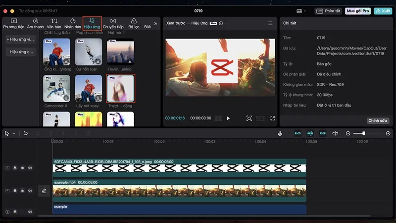 cách edit giật giật trên CapCut máy tính