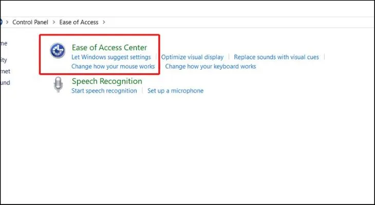 Chọn mục Ease of Center để bật tính năng này lên