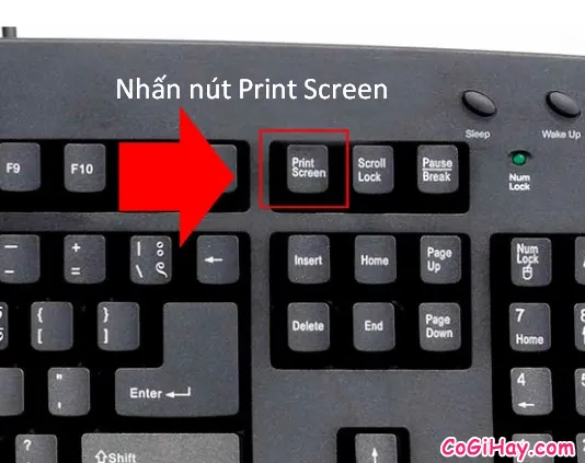 nhấn nút chụp màn hình print screen