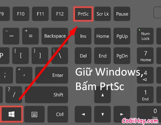 tổ hợp phím chụp màn hình và lưu ảnh vào ổ ngay