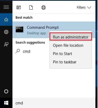 Cửa sổ Command Prompt để khôi phục các tệp đã xóa