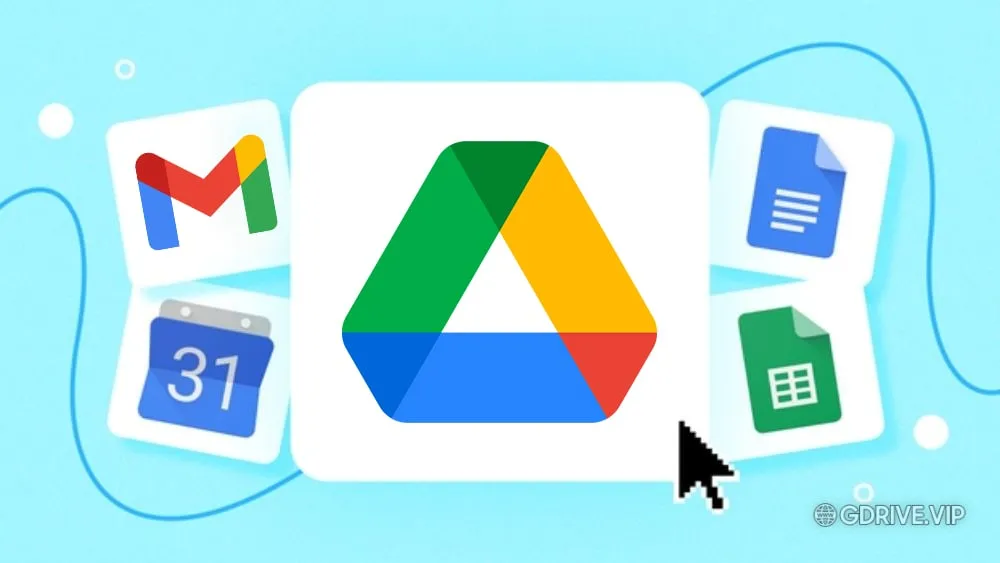 Logo Google Drive trên máy tính để bàn