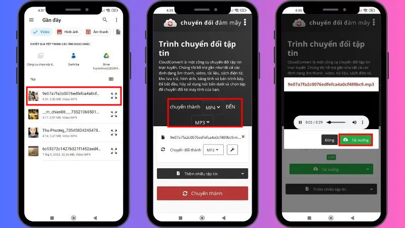 Chuyển đổi video thành âm thanh