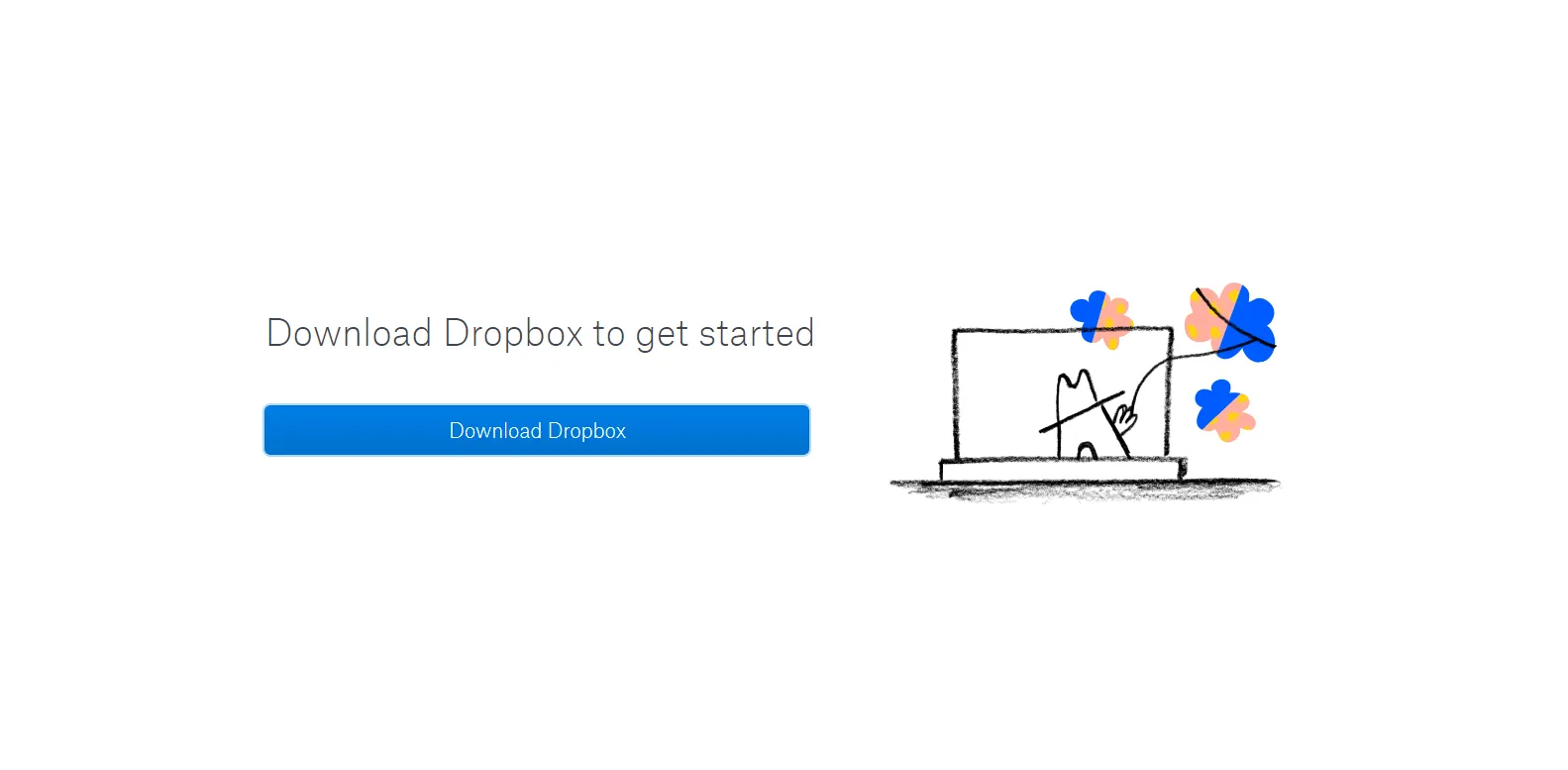 Giao diện nhập thông tin và cài đặt Dropbox