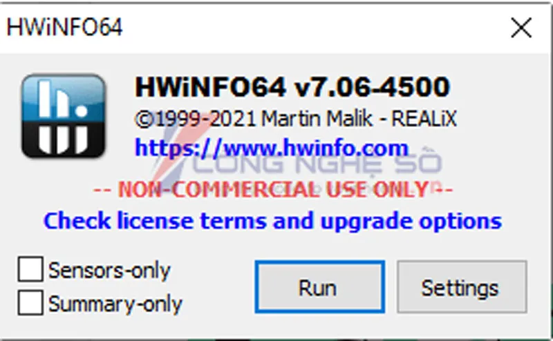 Khởi động HWiNFO