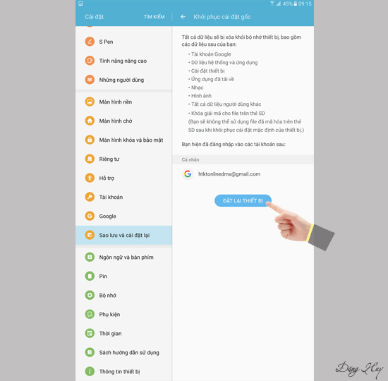 Cách Cài Đặt Máy Tính Bảng Samsung Về Cài Đặt Gốc Chuẩn Chuyên Gia