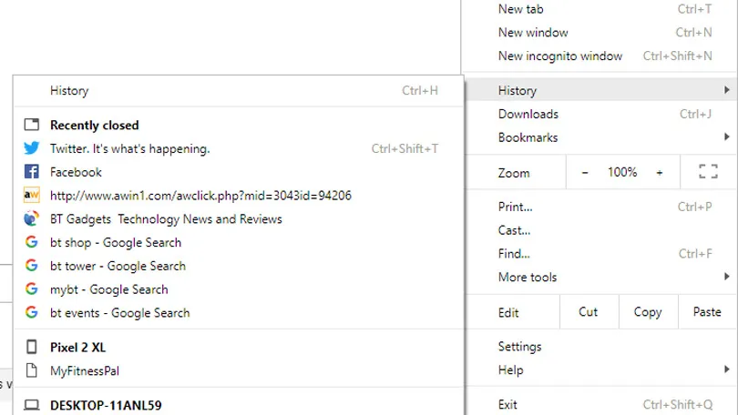 Kiểm tra lịch sử duyệt web