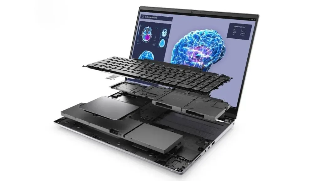 Máy trạm Dell Precision 7680 với thiết kế mạnh mẽ, chuyên biệt cho tác vụ nặng