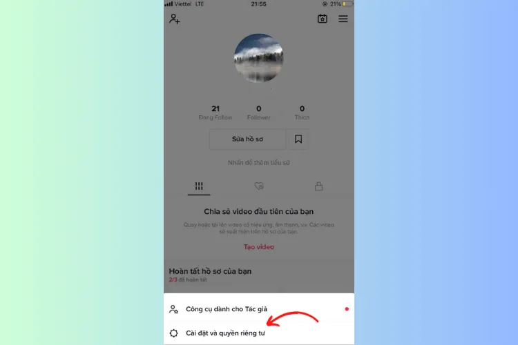 Cách sao chép liên kết TikTok