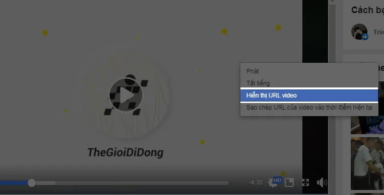 Sao chép URL video dài trên Facebook để đăng Story bằng máy tính