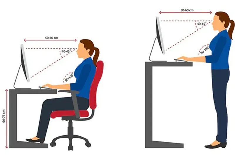 Nên ngồi cách màn hình máy tính bao xa9