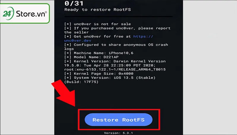 xóa Jailbreak iOS 12.4 1