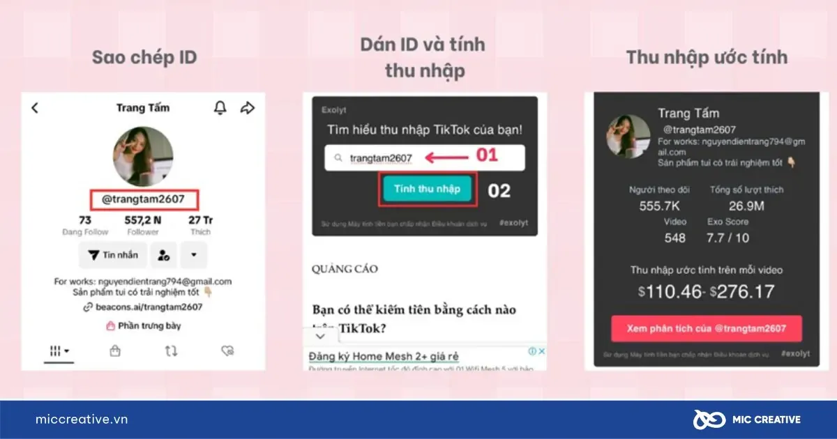 Tìm hiểu thu nhập TikTok qua Exolyt