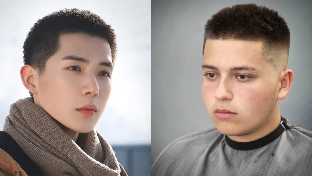 Chọn kiểu tóc ngắn nam cho mặt tròn để kéo dài và tạo độ phồng