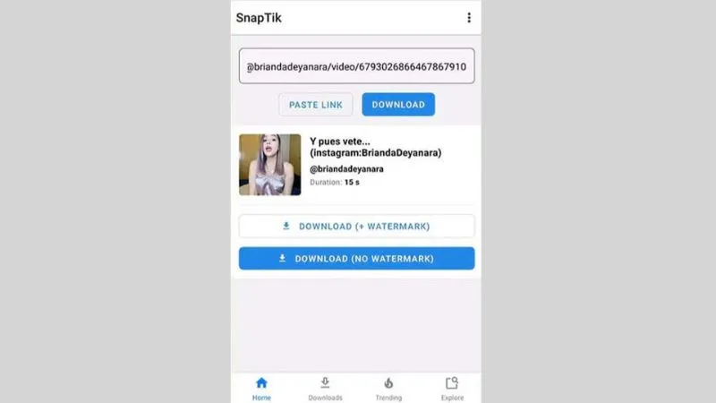 Hướng dẫn tải video TikTok không logo bằng SnapTik