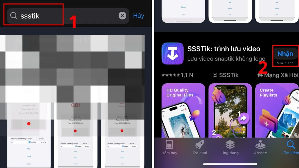 Tải ứng dụng SSSTik để xóa logo TikTok trên iPhone