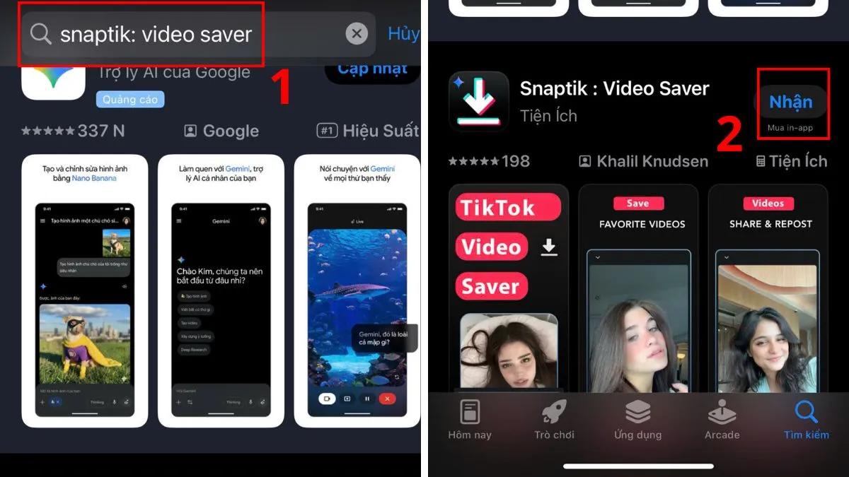 Tải ứng dụng SnapTik: Video Saver để xóa logo TikTok trên iPhone