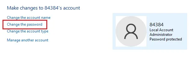 Thay Đổi Mật Khẩu Của Tài Khoản